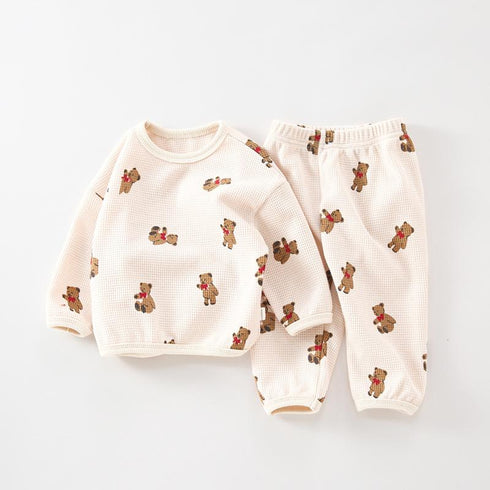 Spring Waffle Cartoon Bear Set